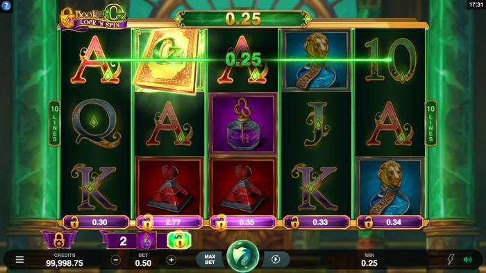 Book of Oz Lock ‘N Spin Spilleautomat