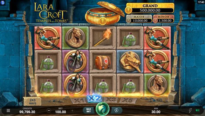 Lara Croft Temples and Tombs Spilleautomat fra Microgaming